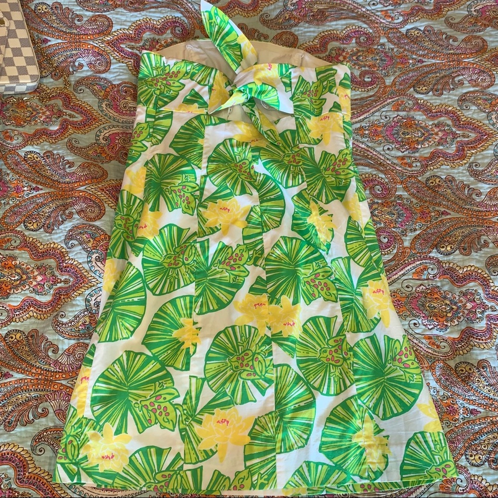 Lilly Pulitzer Dress Like New Tie Back Strapless
